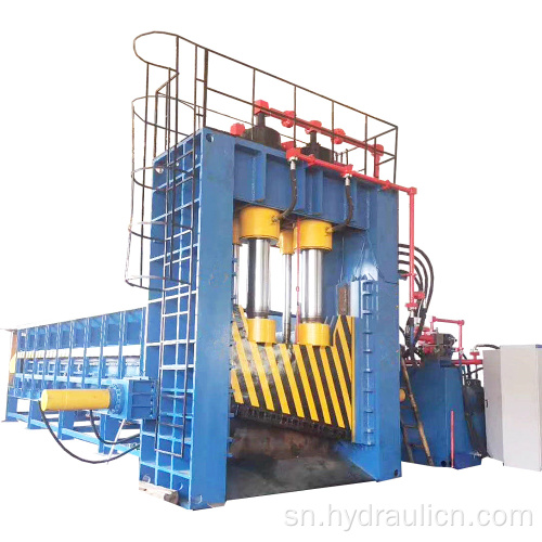 Heavy-Duty Chakagadzirwa Simbi Simbi Gantry Sheari nePusher